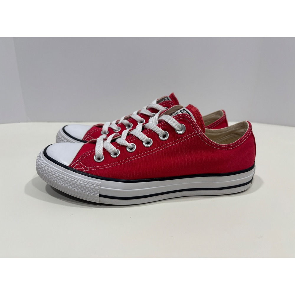 Converse Chuck Taylor All Star Low Top Red Canvas Sneakers M9696 Womens 8 Mens 6